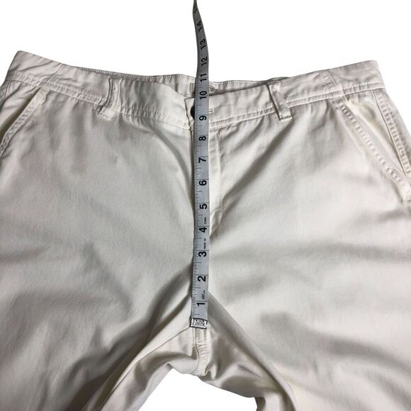 J Crew Pants Womens 14 White Chino Mid Raw Hem Crop Ankle Preppy Coastal Chic - Picture 8 of 12